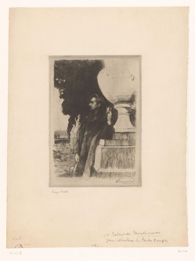 Porträtt av Robert de Montesquiou av Albert Besnard (signed by artist)