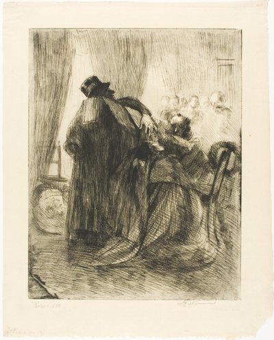 Sorg, plåt fem från Woman av Albert Besnard