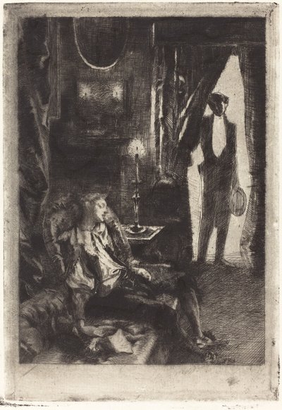 Iza sover av Albert Besnard