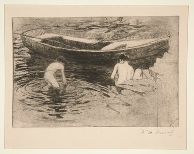 Simning? Talloires (bada i Talloires) av Albert Besnard