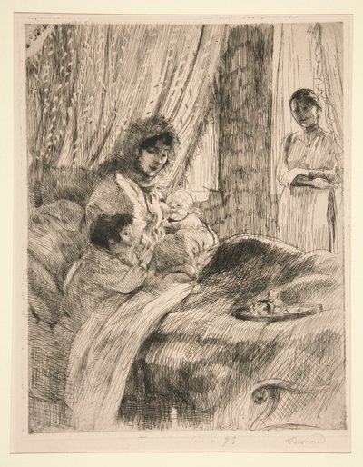 Lunch (eller, Happy Maternity) [Lunch (or, Happy Maternity)] av Albert Besnard