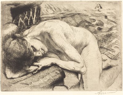 Modell Sova på golvet av Albert Besnard