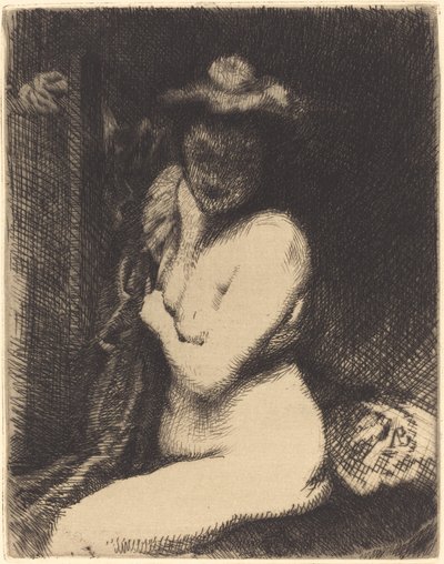 Kvinna vid hennes toalett (La toilette) av Albert Besnard