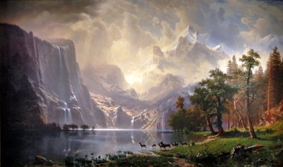 Bland Sierra Nevada, Kalifornien av Albert Bierstadt