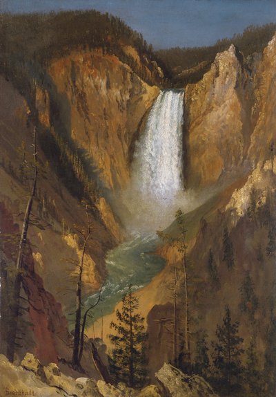 Yellowstones nedre vattenfall av Albert Bierstadt