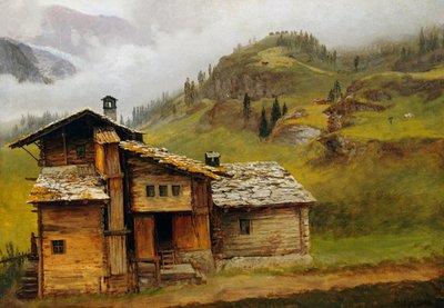 Bergshus av Albert Bierstadt