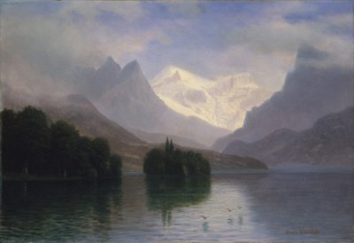 Bergsscen av Albert Bierstadt