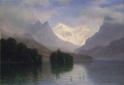 Bergsscen av Albert Bierstadt