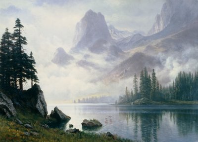 Berg ur dimman av Albert Bierstadt