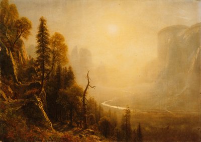 Studera för Yosemite Valley, Glacier Point Trail, av Albert Bierstadt