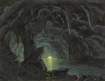 Den blå grottan, Capri av Albert Bierstadt