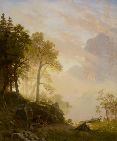 Mercedfloden i Yosemite av Albert Bierstadt