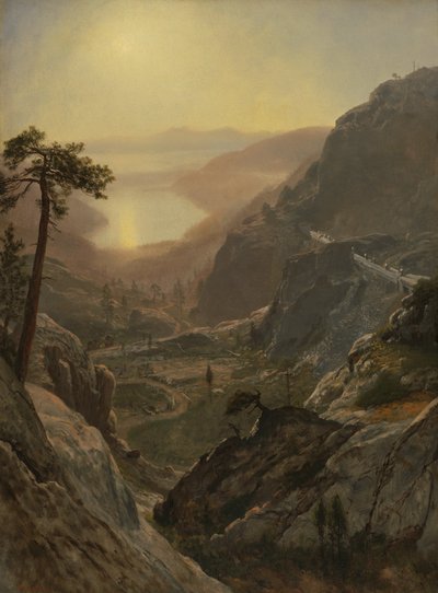 Utsikt över Donner Lake av Albert Bierstadt