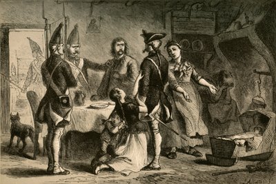 Beväring av tyska soldater för tjänst i Amerika, 1877. av Albert Bobbett