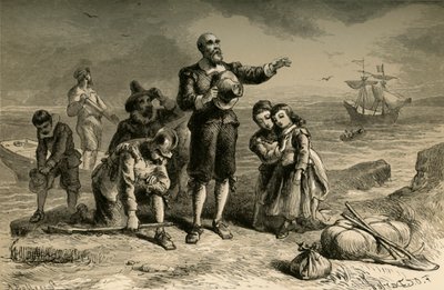 Pilgrimernas landstigning, 1877. av Albert Bobbett