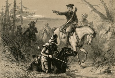 Major Washington på sitt uppdrag till den franske befälhavaren, 1877. av Albert Bobbett