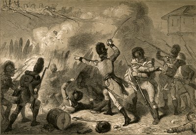 Britterna slogs tillbaka vid Fort Stephenson, 1878. av Albert Bobbett