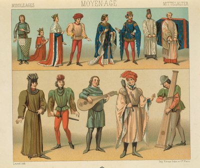 "Le Costume Historique" (Den fullständiga kostymhistorien) av Auguste Racinet, IV volym av Albert Charles August Racinet