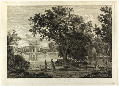 Sjön i Villa Borghese av Albert Christoph Dies