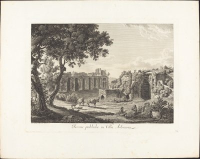 Offentliga bad i Villa Adriana av Albert Christoph Dies