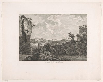 Caracallas bad Terme di Caracalla (titel på objekt) Pittoresk etsade broschyrer från Italien (serietitel) av Albert Christoph Dies