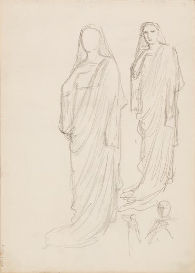Aino Ackté som Alcestis, skiss av Albert Edelfelt