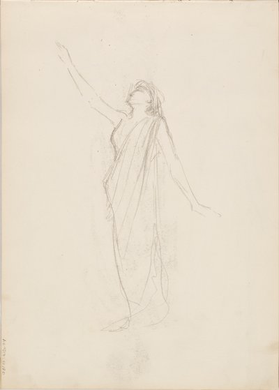 Aino Ackté som Alcestis, skiss av Albert Edelfelt