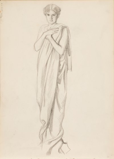Aino Ackté som Alcestis, skiss av Albert Edelfelt