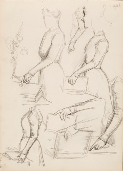 Camille Vallery-Radot, skiss till porträtt av Albert Edelfelt
