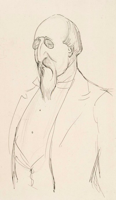 Karikatyr av Leo Mechelin av Albert Edelfelt
