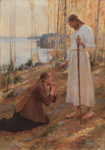 Kristus och Maria Magdalena, en finsk legend av Albert Edelfelt
