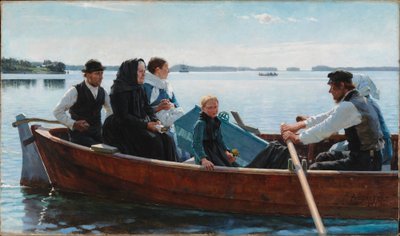 Transporten av barnets kista (Ett barns begravning) av Albert Edelfelt