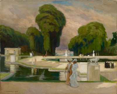 Från Saint-Cloud-parken i Paris av Albert Edelfelt