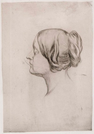 En kvinnas huvud av Albert Edelfelt