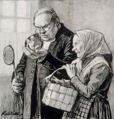 Illustration av det lilla geniet av Albert Edelfelt