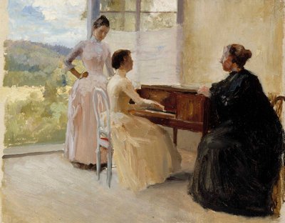 I salongen på Haikko, arbetsrum av Albert Edelfelt