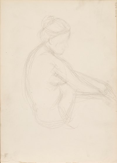 Sitter naken av Albert Edelfelt