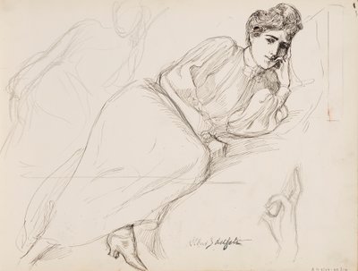 Vilande kvinna av Albert Edelfelt
