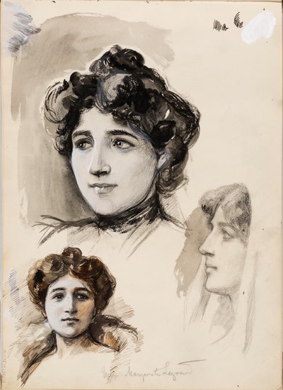 Mme Marguerite Legrand, skisser av Albert Edelfelt