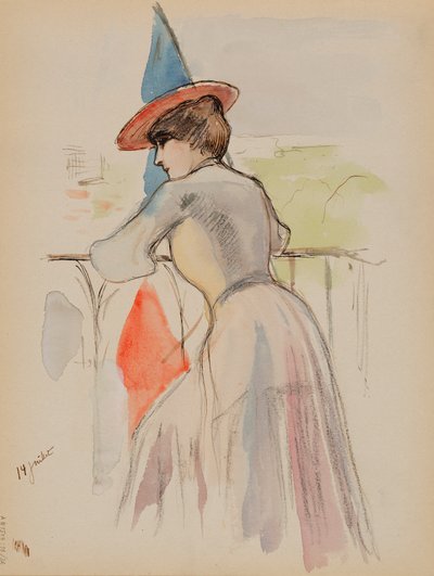 Kvinna på balkongen av Albert Edelfelt