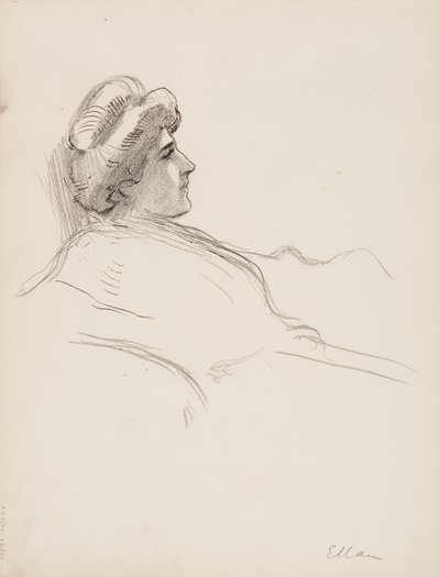 Kvinnlig profil (Ellan) av Albert Edelfelt