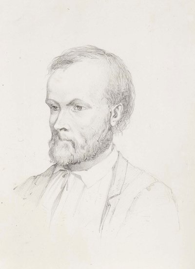 Porträtt av Aleksis Kivi av Albert Edelfelt