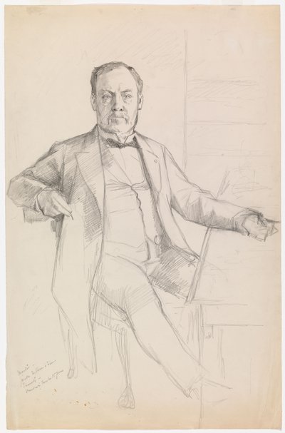 Porträtt av Louis Pasteur, skiss av Albert Edelfelt