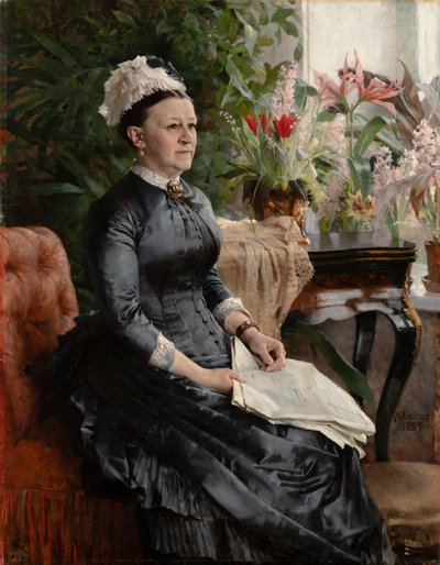 Porträtt av fru Anna Sinebrychoff av Albert Edelfelt