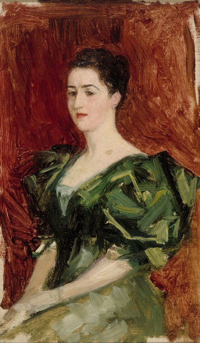 Porträtt av fru Dagmar Dippell, kompositionsskiss av Albert Edelfelt