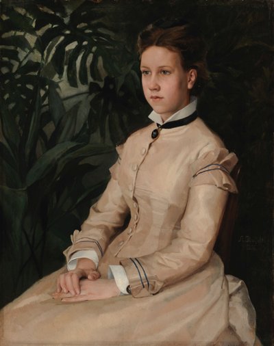 Porträtt av konstnärens syster Ellen Edelfelt av Albert Edelfelt