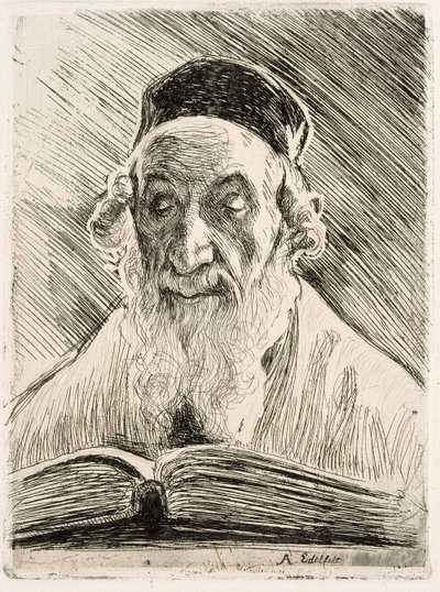 Läsande rabbin av Albert Edelfelt