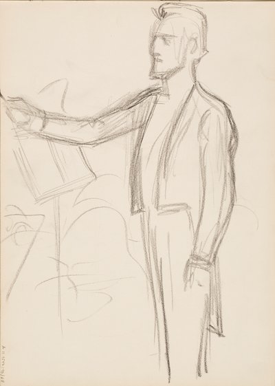 Robert Kajanus, skiss till porträtt av Albert Edelfelt