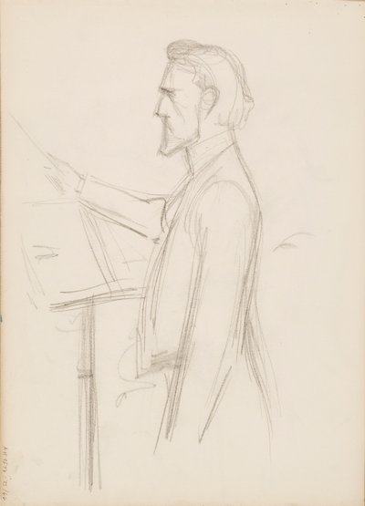 Robert Kajanus, skiss till porträtt av Albert Edelfelt
