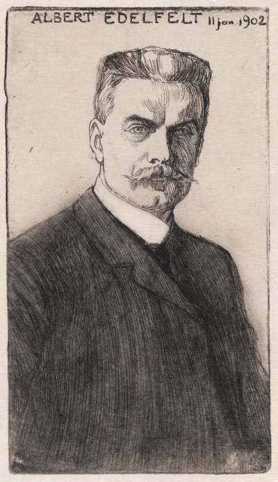 Självporträtt av Albert Edelfelt